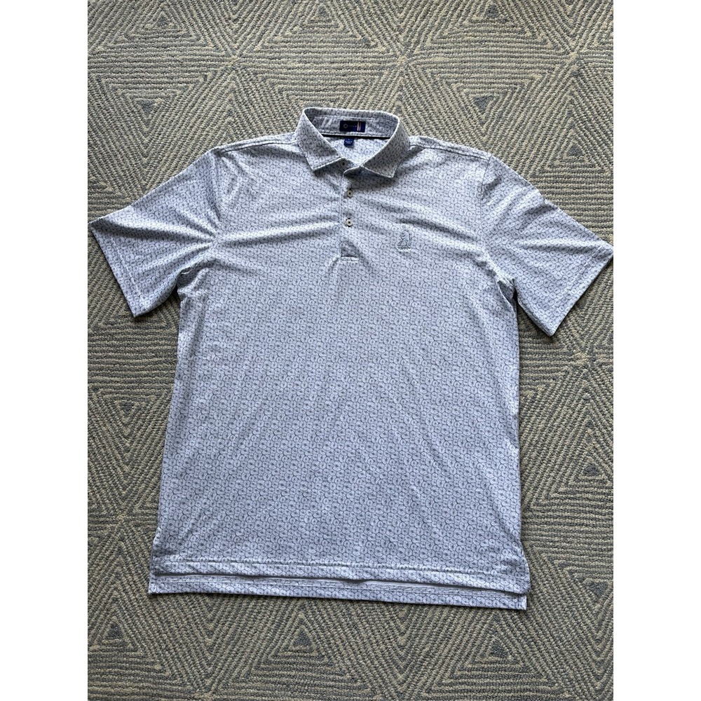 Stitch's Men's Light Gray Patterned Polo
